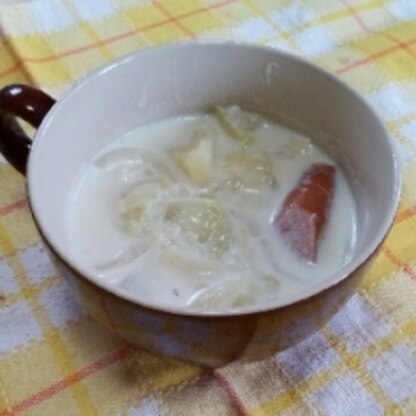 こんにちは♪
朝から無性に食べたくなるミルクスープ♥ちょうど残り野菜で揃ってた♪とっても美味しかったです♪ごちそうさまでした(^_^)